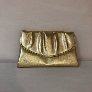 Avon Gold clutch - prom bag- shimmer - vintage
